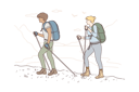 پیش‌نمایش فایل couple-hiking-together-9451364 از پک ورزش ها