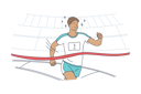 پیش‌نمایش فایل runner-reached-race-win-point-9451363 از پک ورزش ها