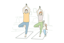 پیش‌نمایش فایل couple-doing-yoga-together-9451349 از پک ورزش و تناسب اندام