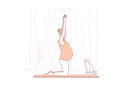 پیش‌نمایش فایل pregnant-mother-practicing-yoga-9451350 از پک ورزش و تناسب اندام