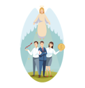 پیش‌نمایش فایل angel-giving-blessings-on-business-people-9448634 از پک دین