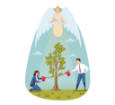 پیش‌نمایش فایل businessman-and-woman-watering-plant-9448635 از پک دین