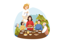 پیش‌نمایش فایل christian-family-doing-prayer-before-taking-dinner-9448607 از پک دین