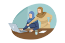 پیش‌نمایش فایل christian-woman-working-on-laptop-9448630 از پک دین