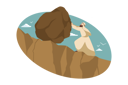 پیش‌نمایش فایل man-pushing-rock-stone-on-montain-9448620 از پک دین
