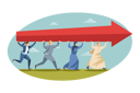 پیش‌نمایش فایل people-holding-growth-chart-and-walking-9448641 از پک دین