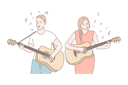 پیش‌نمایش فایل couple-playing-guitar-10063439 از پک سرگرمی