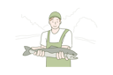 پیش‌نمایش فایل man-holding-fish-10063448 از پک سرگرمی