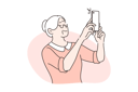 پیش‌نمایش فایل old-woman-taking-selfie-10063434 از پک سرگرمی