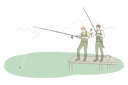 پیش‌نمایش فایل two-men-fishing-at-river-bank-together-10063431 از پک سرگرمی