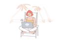 پیش‌نمایش فایل girl-doing-remotely-work-10063475 از پک سرگرمی‌ها و سفر