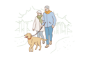 پیش‌نمایش فایل senior-people-walking-with-dog-in-park-10063464 از پک سرگرمی‌ها و سفر