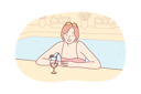 پیش‌نمایش فایل woman-on-holiday-rest-at-hotel-swimming-pool-with-cocktail-10063469 از پک سرگرمی‌ها و سفر
