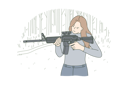 پیش‌نمایش فایل young-woman-aiming-and-looking-through-sight-automatic-rifle-at-shooting-range-10063462 از پک سرگرمی‌ها و سفر