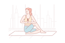 پیش‌نمایش فایل woman-doing-yoga-10063559 از پک ورزش و تناسب اندام