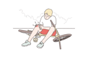 پیش‌نمایش فایل young-boy-fell-from-bicycle-10063567 از پک ورزش و تناسب اندام