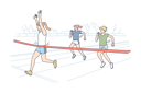 پیش‌نمایش فایل girl-athlete-runner-crosses-finish-line-10063600 از پک فعالیت ورزشی