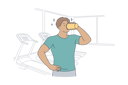 پیش‌نمایش فایل guy-athlete-drinking-protein-cocktail-10063601 از پک فعالیت ورزشی
