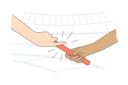پیش‌نمایش فایل hand-gives-passing-baton-10063587 از پک فعالیت ورزشی