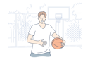 پیش‌نمایش فایل man-playing-basketball-10063606 از پک فعالیت ورزشی