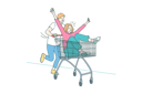 پیش‌نمایش فایل couple-with-shopping-trolley-10704337 از پک خرید