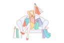 پیش‌نمایش فایل happy-shopaholic-with-purchases-10704351 از پک خرید