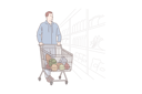 پیش‌نمایش فایل man-buying-grocery-at-shop-10704348 از پک خرید