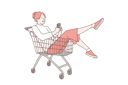 پیش‌نمایش فایل woman-using-mobile-in-shopping-trolley-10704353 از پک خرید