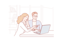 پیش‌نمایش فایل young-businessmen-and-businesswomen-discuss-new-project-in-office-10704355 از پک خرید