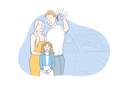پیش‌نمایش فایل young-family-bought-brand-new-car-10704360 از پک خرید