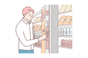 پیش‌نمایش فایل young-man-buying-food-drinks-at-electronic-vending-machine-10704346 از پک خرید