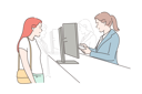 پیش‌نمایش فایل young-woman-passenger-standing-on-passport-control-desk-10704344 از پک خرید