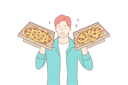 پیش‌نمایش فایل man-holding-pizza-10704057 از پک غذا