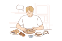 پیش‌نمایش فایل man-spreading-butter-on-bread-at-breakfast-10704062 از پک غذا
