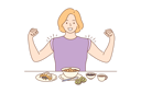 پیش‌نمایش فایل woman-eating-healthy-food-10704061 از پک غذا