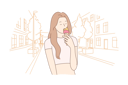 پیش‌نمایش فایل woman-eating-ice-cream-10704055 از پک غذا