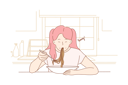 پیش‌نمایش فایل woman-eating-noodle-10704068 از پک غذا