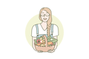 پیش‌نمایش فایل woman-holding-vegetable-basket-10704085 از پک غذا