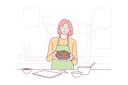 پیش‌نمایش فایل woman-making-cake-10704075 از پک غذا