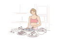 پیش‌نمایش فایل woman-preparation-fish-dish-10704076 از پک غذا