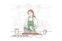 پیش‌نمایش فایل woman-using-beater-to-mix-in-bowl-10704077 از پک غذا