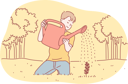پیش‌نمایش فایل boy-is-watering-plant-10693732 از پک کودکان