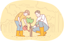 پیش‌نمایش فایل boys-are-planting-trees-10693731 از پک کودکان