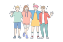 پیش‌نمایش فایل friends-are-celebrating-at-party-10693740 از پک کودکان
