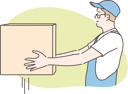 پیش‌نمایش فایل delivery-box-is-hand-over-to-client-10694411 از پک تحویل