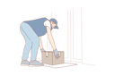 پیش‌نمایش فایل delivery-box-is-picked-up-by-delivery-man-10694396 از پک تحویل