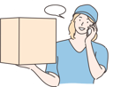 پیش‌نمایش فایل delivery-girl-is-doing-delivery-while-talking-on-phone-10694424 از پک تحویل