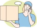 پیش‌نمایش فایل delivery-girl-is-talking-on-phone-10694409 از پک تحویل
