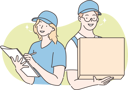 پیش‌نمایش فایل man-and-woman-are-checking-their-delivery-orders-10694414 از پک تحویل