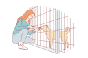 پیش‌نمایش فایل girl-is-feeding-dog-in-zoo-10704821 از پک کارگران